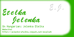 etelka jelenka business card